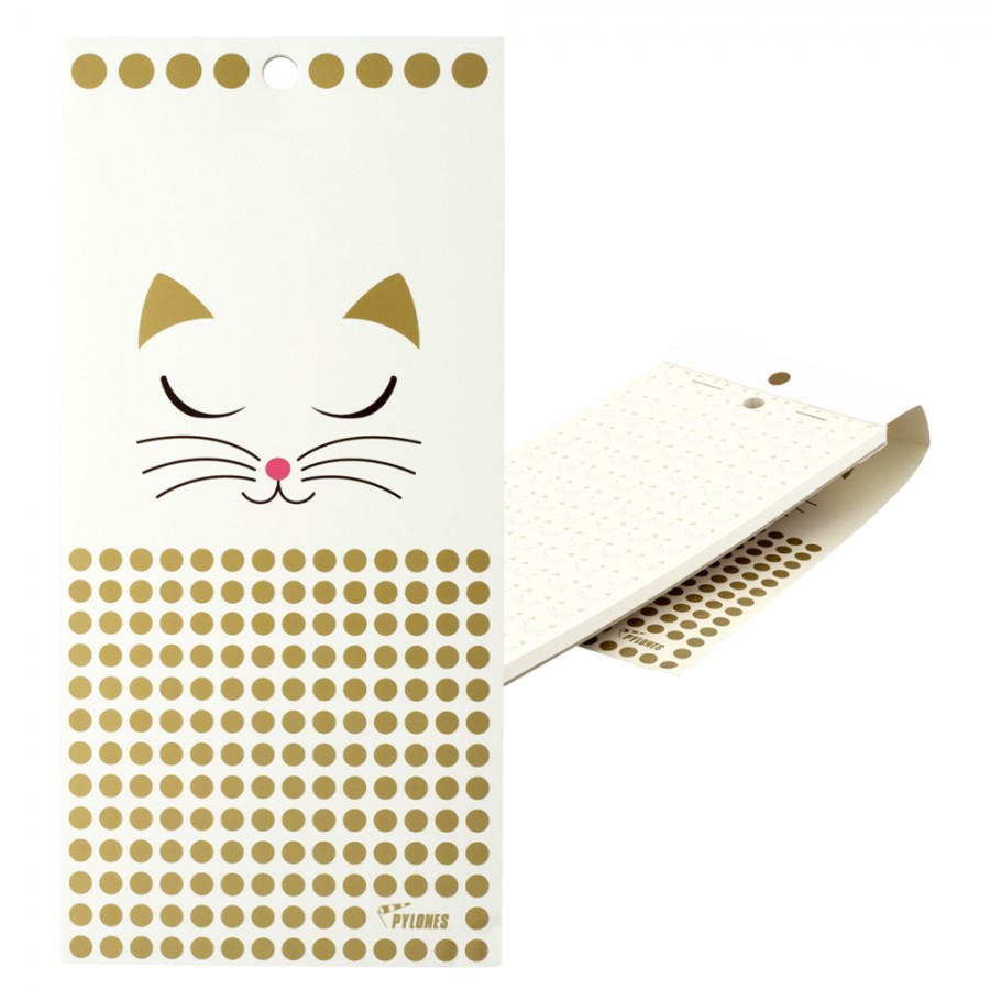 Σημειωματάριο Μαγνητικό Λευκή Γάτα Pylones Magnetic Memo Notebook Οικιακά - Είδη Σπιτιού